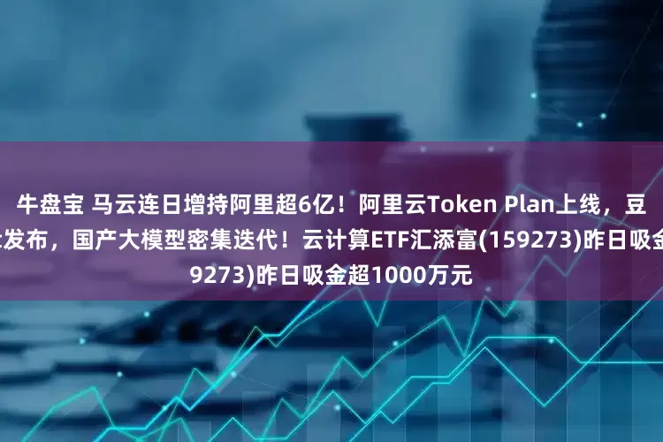 牛盘宝 马云连日增持阿里超6亿！阿里云Token Plan上线，豆包工作Agent发布，国产大模型密集迭代！云计算ETF汇添富(159273)昨日吸金超1000万元